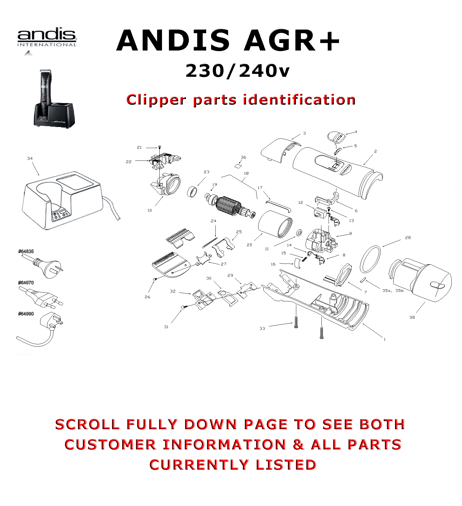 30 Andis Clipper Parts Diagram