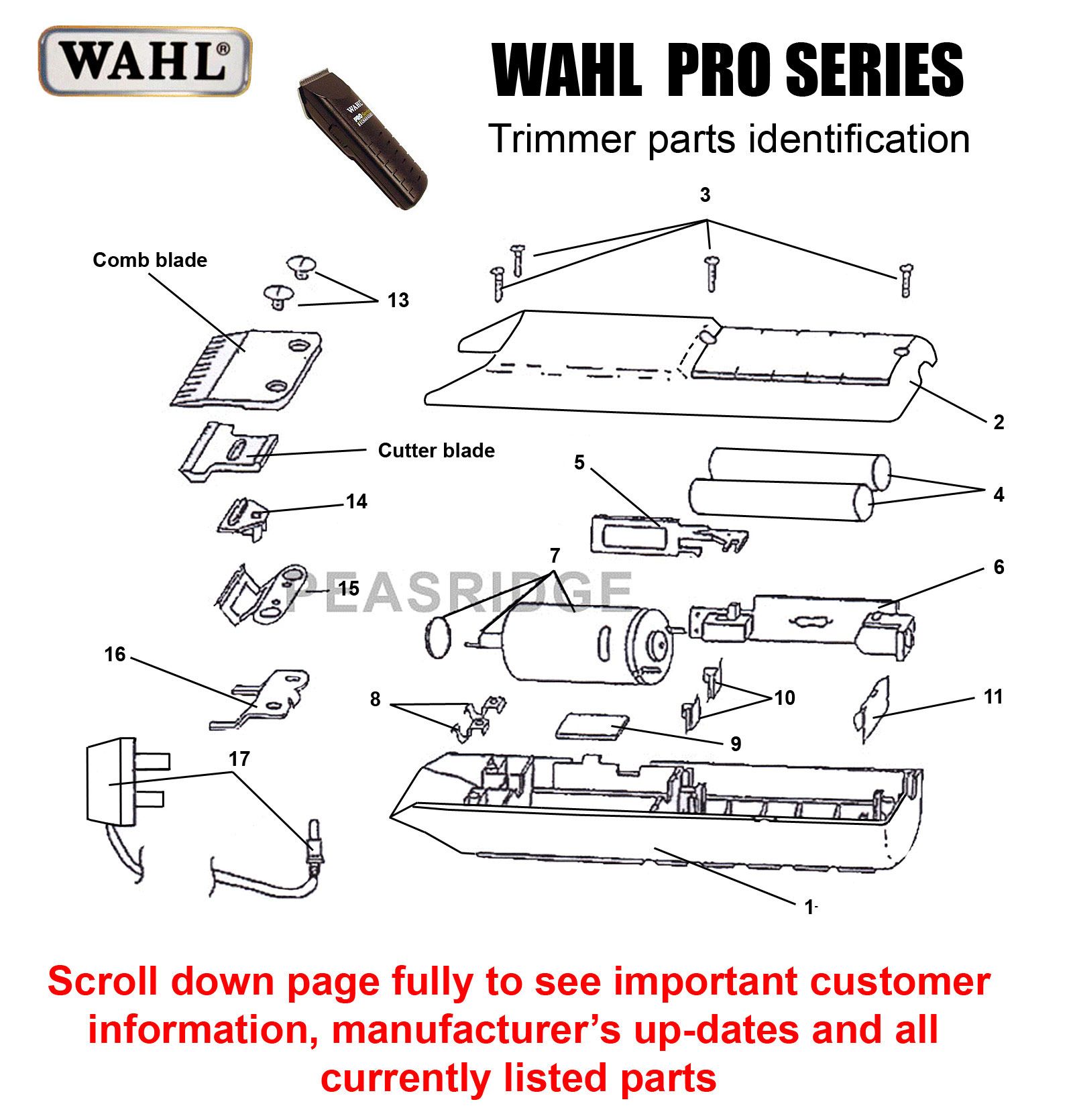 wahl replacement parts uk