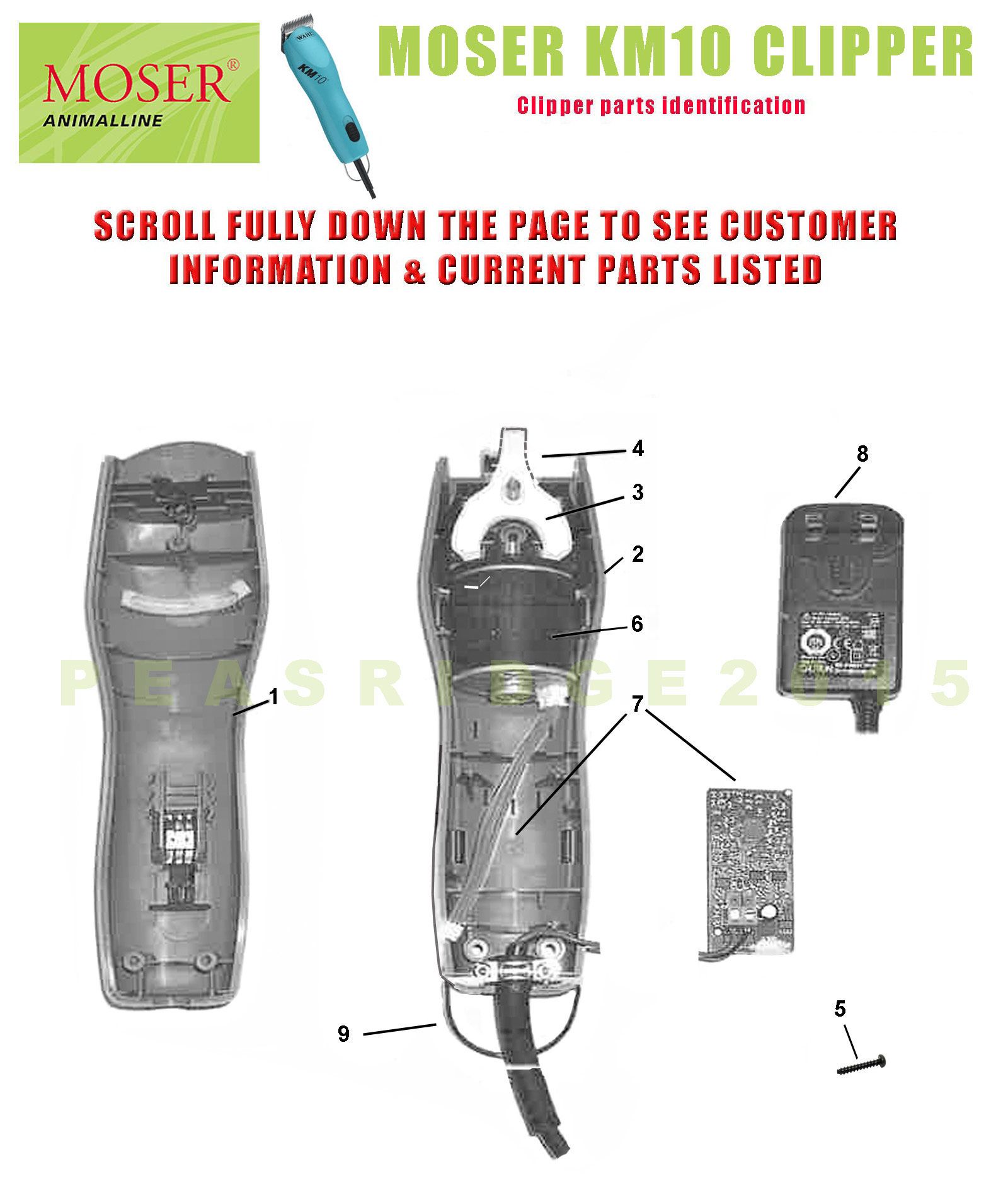 wahl km cordless parts